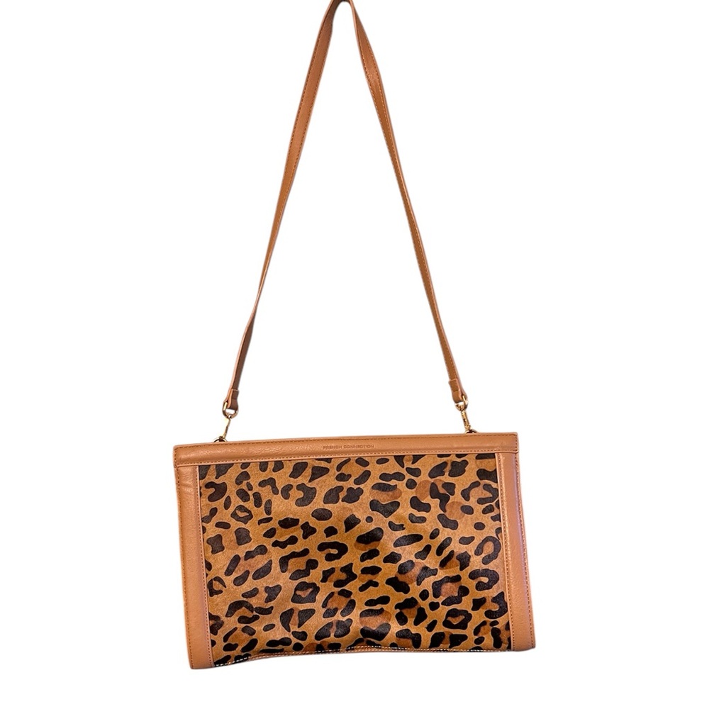 Vintage leopard print cowhide purse from French connection mob wives 2000s y2k